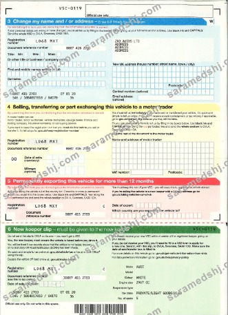 United Kingdom driver,vehicle registration certificate3